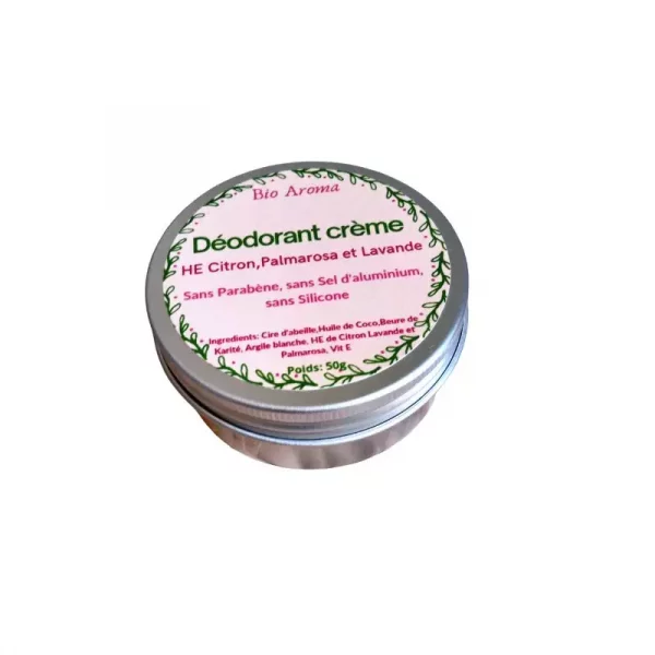 Déodorant crème naturelle - Palmarosa-Lavande-Citron-Ortan Nature Maroc Marrakech